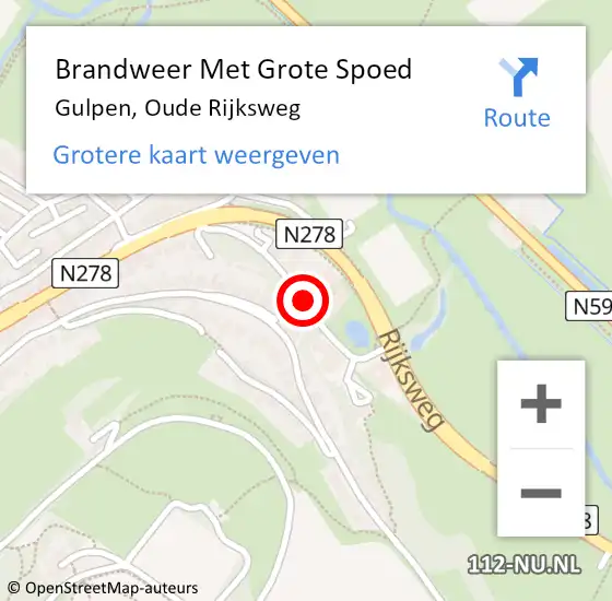 Locatie op kaart van de 112 melding: Brandweer Met Grote Spoed Naar Gulpen, Oude Rijksweg op 20 september 2018 02:17