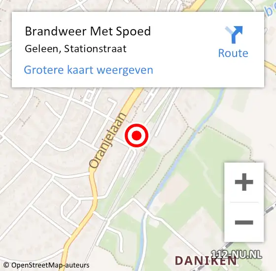 Locatie op kaart van de 112 melding: Brandweer Met Spoed Naar Geleen, Stationstraat op 20 september 2018 20:59