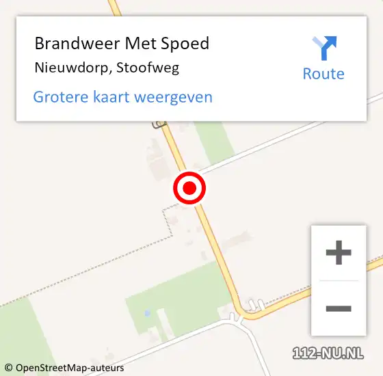 Locatie op kaart van de 112 melding: Brandweer Met Spoed Naar Nieuwdorp, Stoofweg op 20 september 2018 21:11