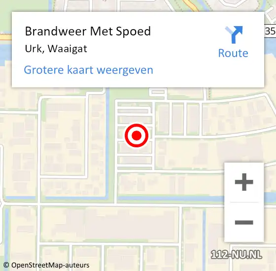 Locatie op kaart van de 112 melding: Brandweer Met Spoed Naar Urk, Waaigat op 9 maart 2014 17:58