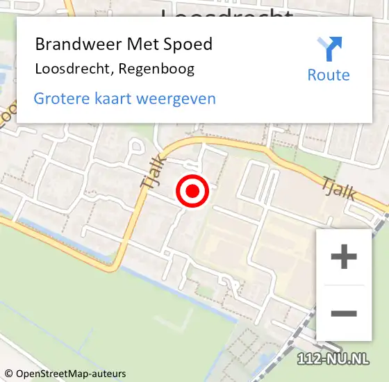 Locatie op kaart van de 112 melding: Brandweer Met Spoed Naar Loosdrecht, Regenboog op 21 september 2018 00:33