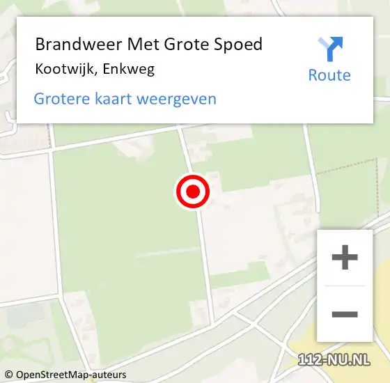 Locatie op kaart van de 112 melding: Brandweer Met Grote Spoed Naar Kootwijk, Enkweg op 21 september 2018 20:36