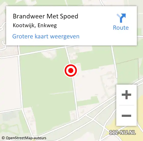 Locatie op kaart van de 112 melding: Brandweer Met Spoed Naar Kootwijk, Enkweg op 21 september 2018 21:07