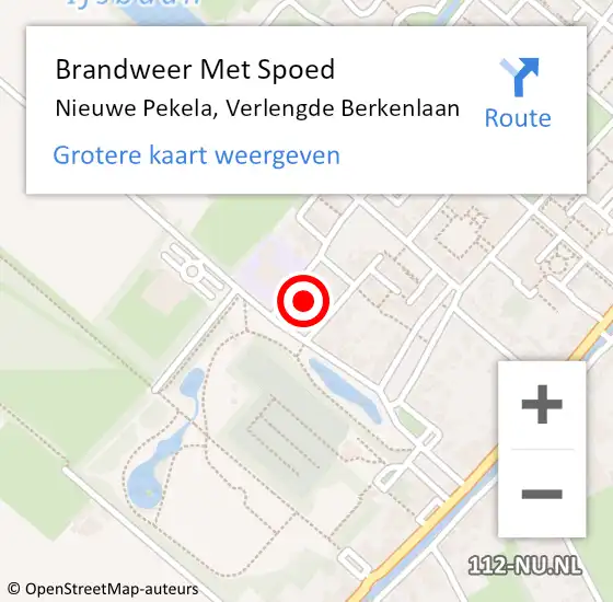 Locatie op kaart van de 112 melding: Brandweer Met Spoed Naar Nieuwe Pekela, Verlengde Berkenlaan op 9 maart 2014 20:58