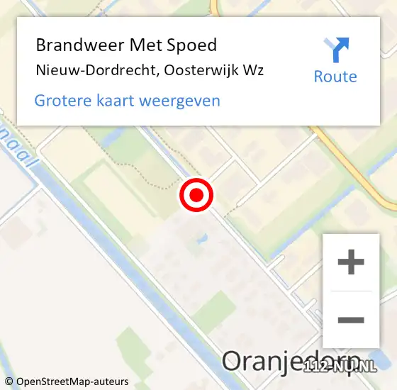 Locatie op kaart van de 112 melding: Brandweer Met Spoed Naar Nieuw-Dordrecht, Oosterwijk Wz op 22 september 2018 16:14
