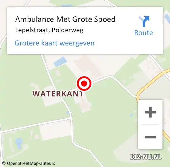 Locatie op kaart van de 112 melding: Ambulance Met Grote Spoed Naar Lepelstraat, Polderweg op 22 september 2018 20:25