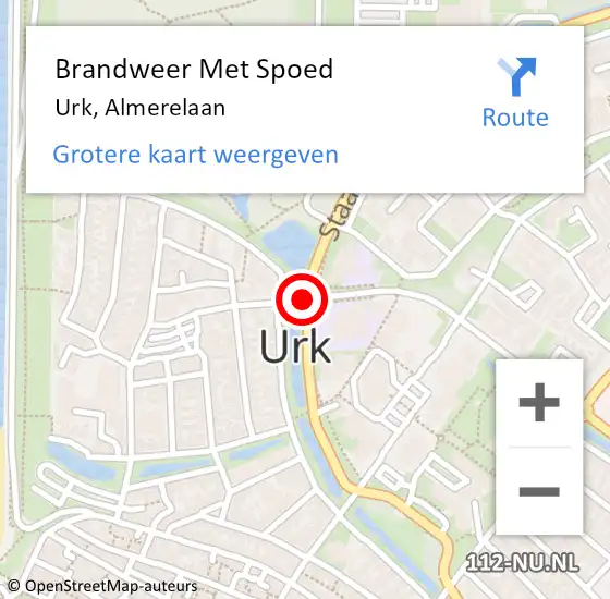 Locatie op kaart van de 112 melding: Brandweer Met Spoed Naar Urk, Almerelaan op 22 september 2018 23:38