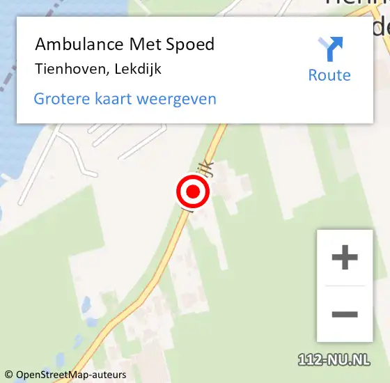 Locatie op kaart van de 112 melding: Ambulance Met Spoed Naar Tienhoven, Lekdijk op 23 september 2018 01:24