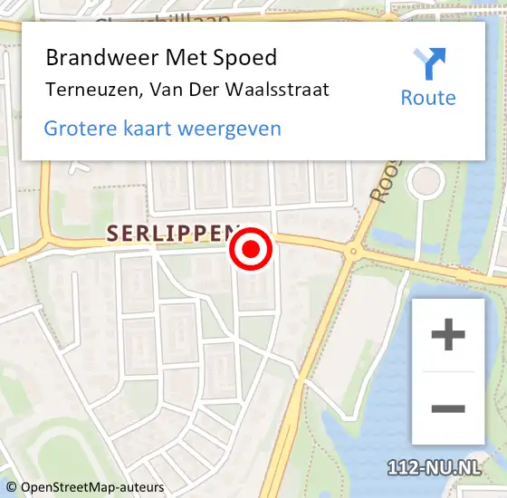 Locatie op kaart van de 112 melding: Brandweer Met Spoed Naar Terneuzen, Van Der Waalsstraat op 23 september 2018 10:31