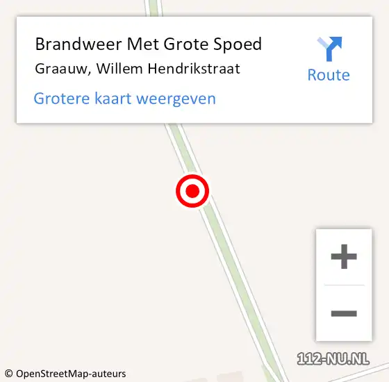 Locatie op kaart van de 112 melding: Brandweer Met Grote Spoed Naar Graauw, Willem Hendrikstraat op 23 september 2018 10:38