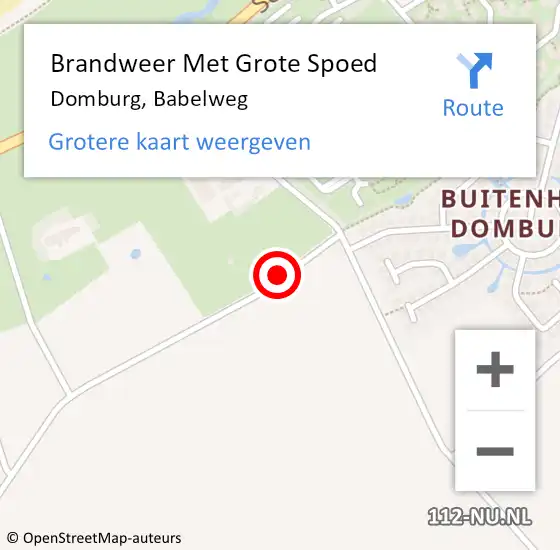 Locatie op kaart van de 112 melding: Brandweer Met Grote Spoed Naar Domburg, Babelweg op 23 september 2018 17:24