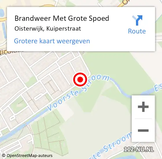 Locatie op kaart van de 112 melding: Brandweer Met Grote Spoed Naar Oisterwijk, Kuiperstraat op 24 september 2018 03:42