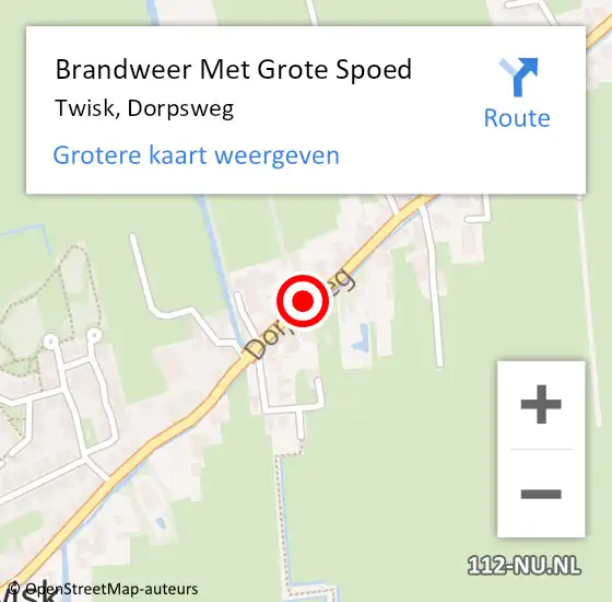 Locatie op kaart van de 112 melding: Brandweer Met Grote Spoed Naar Twisk, Dorpsweg op 24 september 2018 10:06
