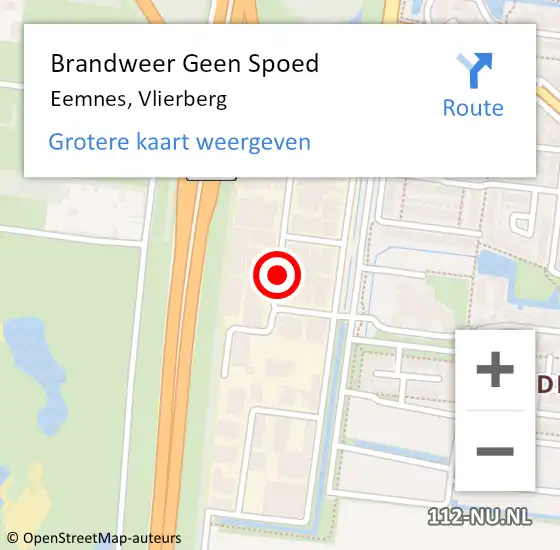 Locatie op kaart van de 112 melding: Brandweer Geen Spoed Naar Eemnes, Vlierberg op 24 september 2018 15:43