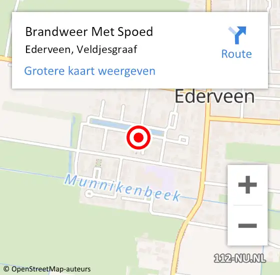 Locatie op kaart van de 112 melding: Brandweer Met Spoed Naar Ederveen, Veldjesgraaf op 24 september 2018 16:39