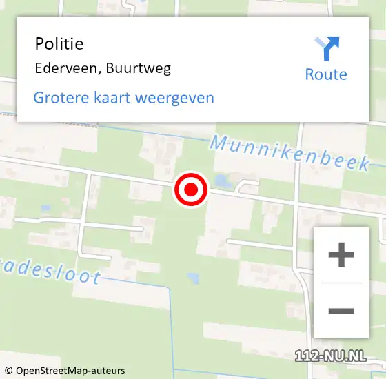 Locatie op kaart van de 112 melding: Politie Ederveen, Buurtweg op 10 maart 2014 07:11