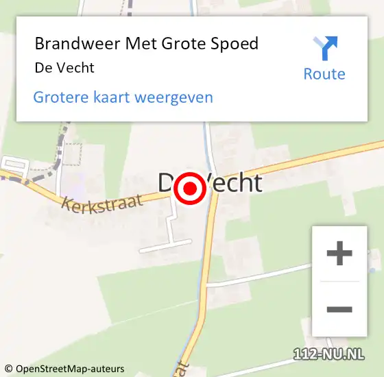 Locatie op kaart van de 112 melding: Brandweer Met Grote Spoed Naar De Vecht op 25 september 2018 23:20