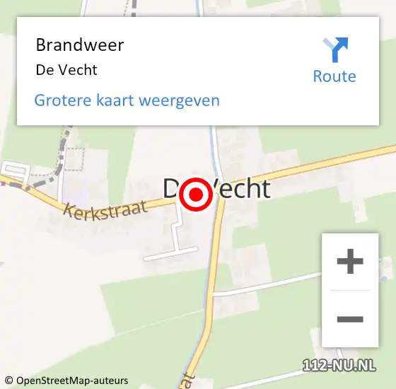 Locatie op kaart van de 112 melding: Brandweer De Vecht op 25 september 2018 23:25