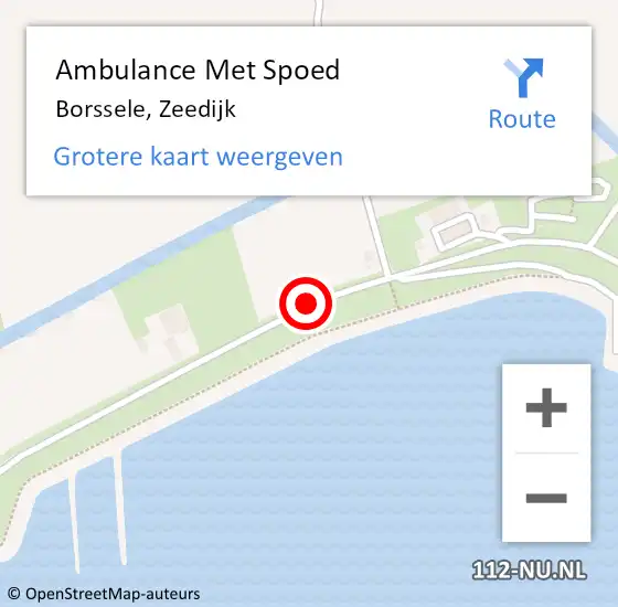 Locatie op kaart van de 112 melding: Ambulance Met Spoed Naar Borssele, Zeedijk op 26 september 2018 05:15