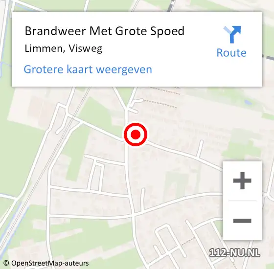 Locatie op kaart van de 112 melding: Brandweer Met Grote Spoed Naar Limmen, Visweg op 27 september 2018 03:30