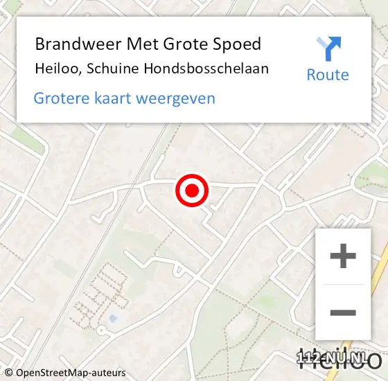 Locatie op kaart van de 112 melding: Brandweer Met Grote Spoed Naar Heiloo, Schuine Hondsbosschelaan op 10 maart 2014 10:36