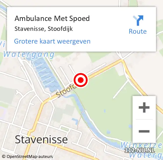 Locatie op kaart van de 112 melding: Ambulance Met Spoed Naar Stavenisse, Stoofdijk op 27 september 2018 14:51