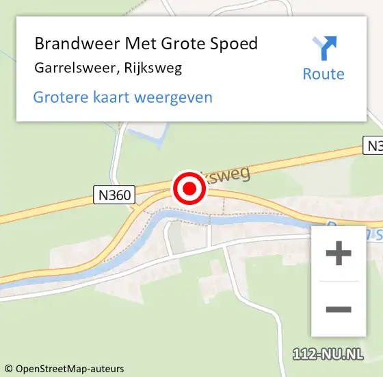 Locatie op kaart van de 112 melding: Brandweer Met Grote Spoed Naar Garrelsweer, Rijksweg op 28 september 2018 17:45