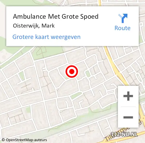 Locatie op kaart van de 112 melding: Ambulance Met Grote Spoed Naar Oisterwijk, Mark op 28 september 2018 20:02