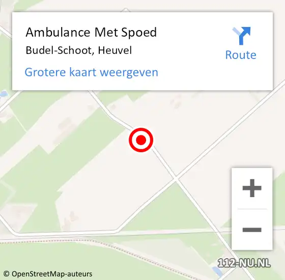 Locatie op kaart van de 112 melding: Ambulance Met Spoed Naar Budel-Schoot, Heuvel op 29 september 2018 10:53