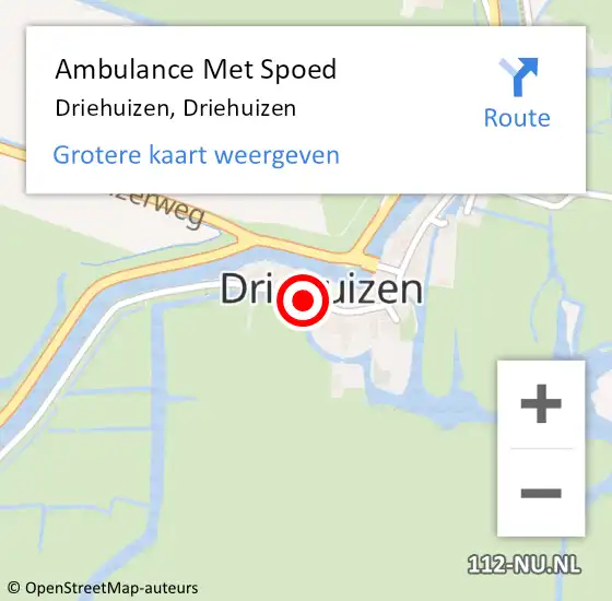 Locatie op kaart van de 112 melding: Ambulance Met Spoed Naar Driehuizen, Driehuizen op 29 september 2018 15:52