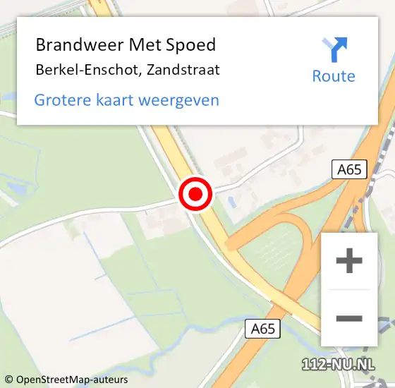 Locatie op kaart van de 112 melding: Brandweer Met Spoed Naar Berkel-Enschot, Zandstraat op 29 september 2018 19:59