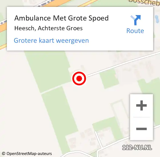 Locatie op kaart van de 112 melding: Ambulance Met Grote Spoed Naar Heesch, Achterste Groes op 30 september 2018 13:50