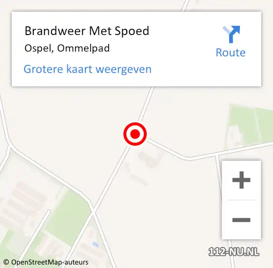 Locatie op kaart van de 112 melding: Brandweer Met Spoed Naar Ospel, Ommelpad op 30 september 2018 20:43