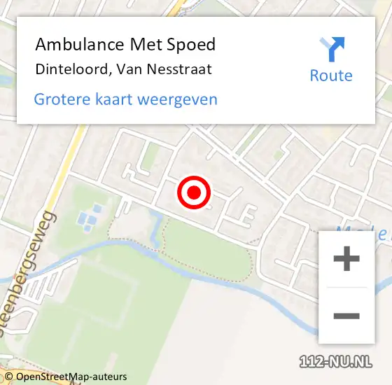 Locatie op kaart van de 112 melding: Ambulance Met Spoed Naar Dinteloord, Van Nesstraat op 1 oktober 2018 00:36