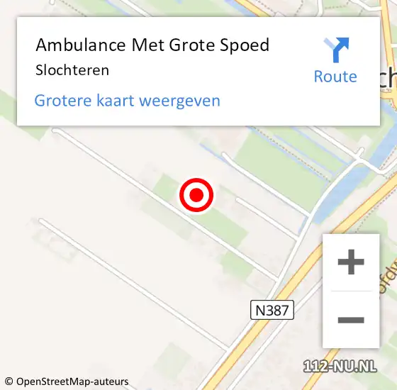 Locatie op kaart van de 112 melding: Ambulance Met Grote Spoed Naar Slochteren op 10 maart 2014 15:18