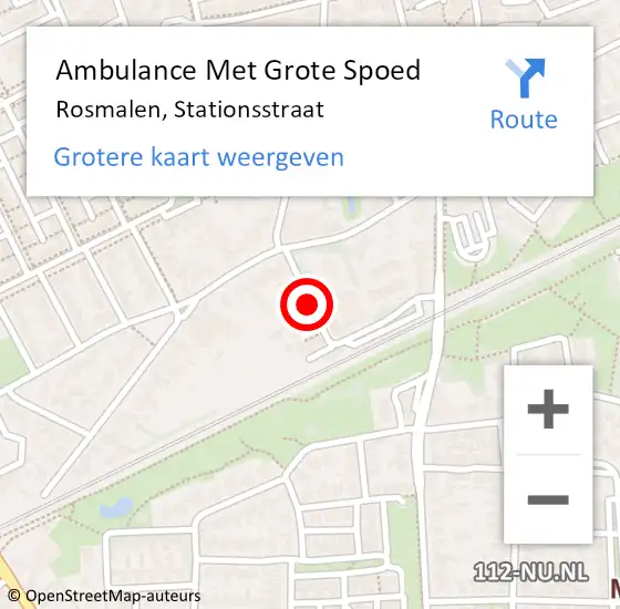 Locatie op kaart van de 112 melding: Ambulance Met Grote Spoed Naar Rosmalen, Stationsstraat op 2 oktober 2018 14:44