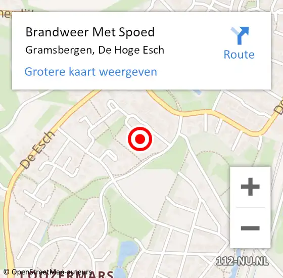 Locatie op kaart van de 112 melding: Brandweer Met Spoed Naar Gramsbergen, De Hoge Esch op 2 oktober 2018 15:52
