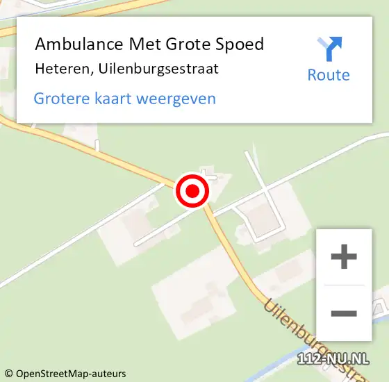 Locatie op kaart van de 112 melding: Ambulance Met Grote Spoed Naar Heteren, Uilenburgsestraat op 2 oktober 2018 16:32