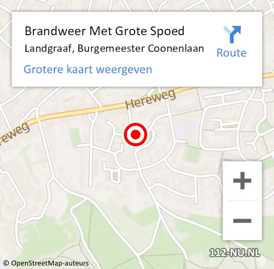 Locatie op kaart van de 112 melding: Brandweer Met Grote Spoed Naar Landgraaf, Burgemeester Coonenlaan op 3 oktober 2018 14:33