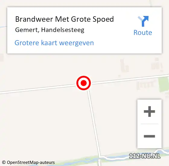 Locatie op kaart van de 112 melding: Brandweer Met Grote Spoed Naar Gemert, Handelsesteeg op 3 oktober 2018 21:27