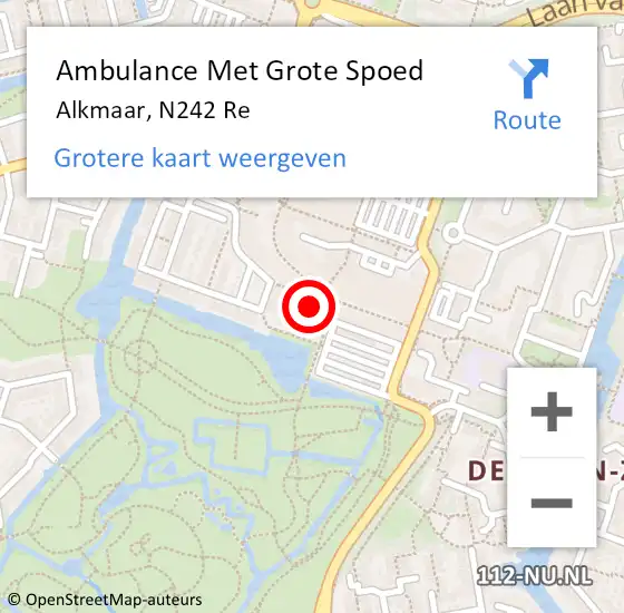 Locatie op kaart van de 112 melding: Ambulance Met Grote Spoed Naar Alkmaar, N9 Re op 4 oktober 2018 09:36