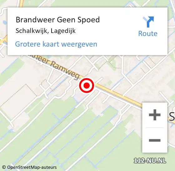 Locatie op kaart van de 112 melding: Brandweer Geen Spoed Naar Schalkwijk, Lagedijk op 4 oktober 2018 11:09