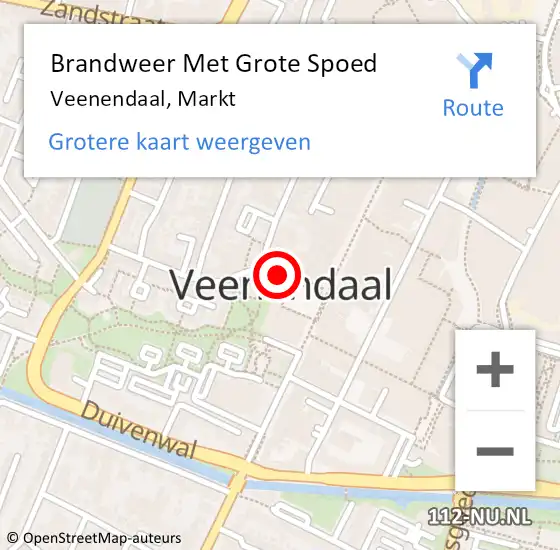Locatie op kaart van de 112 melding: Brandweer Met Grote Spoed Naar Veenendaal, Markt op 4 oktober 2018 16:38
