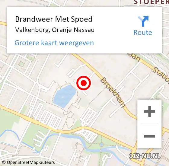 Locatie op kaart van de 112 melding: Brandweer Met Spoed Naar Valkenburg, Oranje Nassau op 4 oktober 2018 18:59