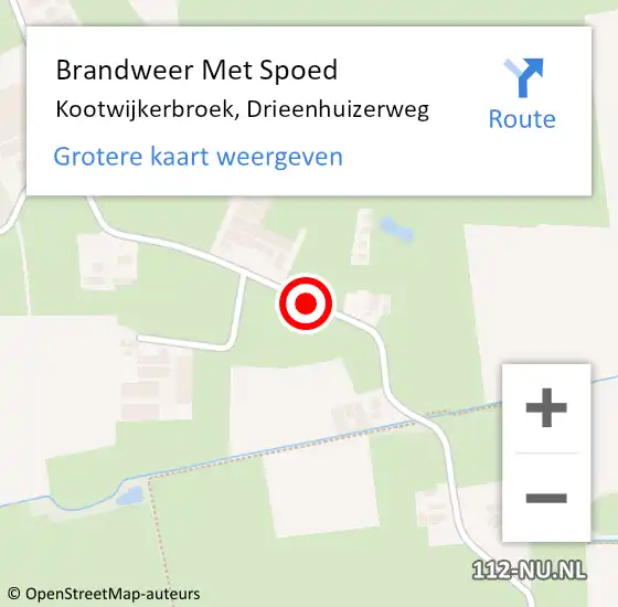 Locatie op kaart van de 112 melding: Brandweer Met Spoed Naar Kootwijkerbroek, Drieenhuizerweg op 5 oktober 2018 17:57