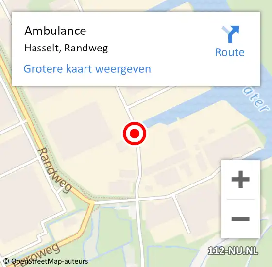 Locatie op kaart van de 112 melding: Ambulance Hasselt, Randweg op 5 oktober 2018 22:34