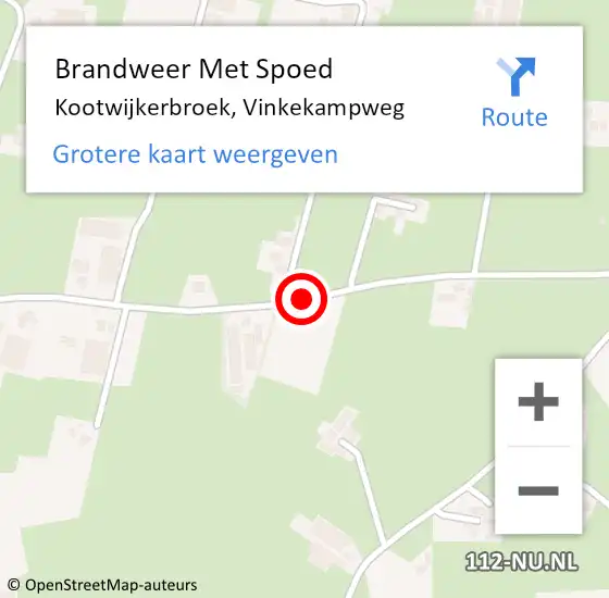 Locatie op kaart van de 112 melding: Brandweer Met Spoed Naar Kootwijkerbroek, Vinkekampweg op 6 oktober 2018 10:51