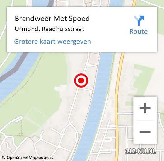 Locatie op kaart van de 112 melding: Brandweer Met Spoed Naar Urmond, Raadhuisstraat op 6 oktober 2018 15:18