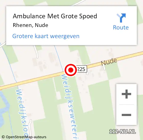 Locatie op kaart van de 112 melding: Ambulance Met Grote Spoed Naar Rhenen, Nude op 7 oktober 2018 21:44