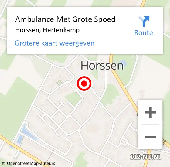 Locatie op kaart van de 112 melding: Ambulance Met Grote Spoed Naar Horssen, Hertenkamp op 8 oktober 2018 08:14